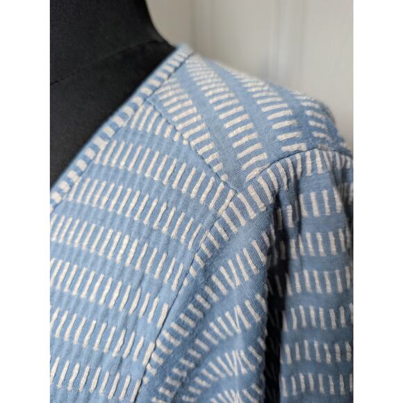 Caution to the Wind Blue & White Wrap Mini Dress S | Flutter Sleeve Cottagecore - Picture 9 of 11